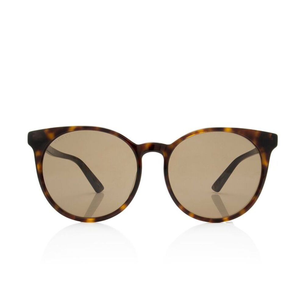 Gucci Tortoiseshell Round Sunglasses with Brown Lenses